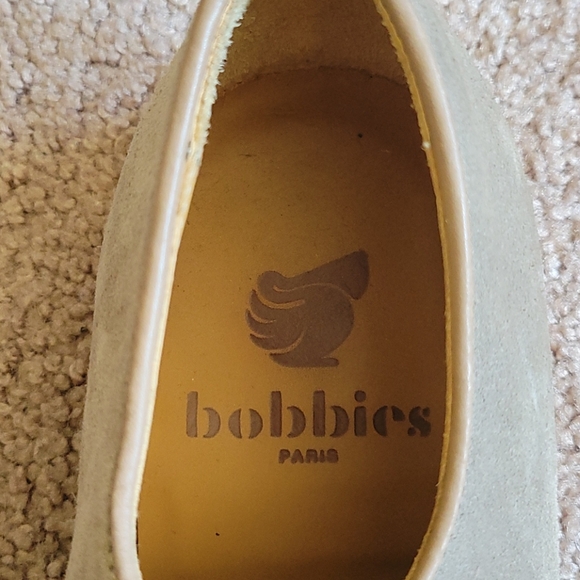 Bobbies Suede Derby Shoes in Light Gray Size 43 - Picture 4 of 5